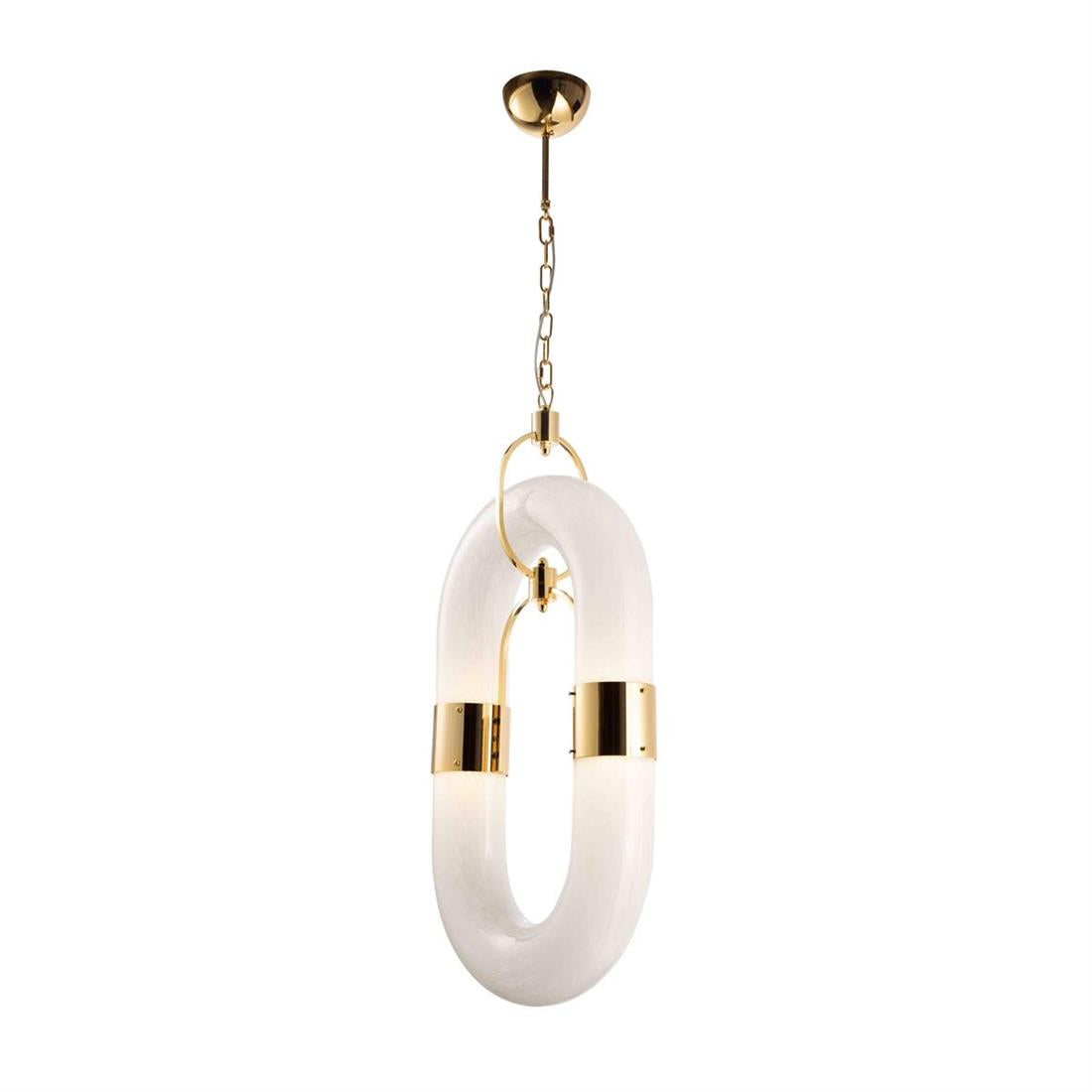 Lampada a sospensione in acciaio inox moderno a catena