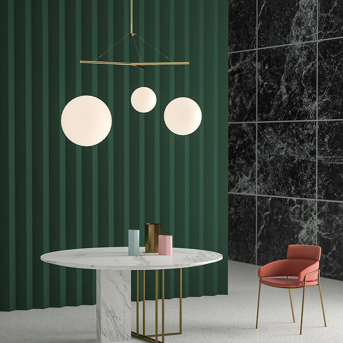 Triad lampada a sospensione in vetro minimalista