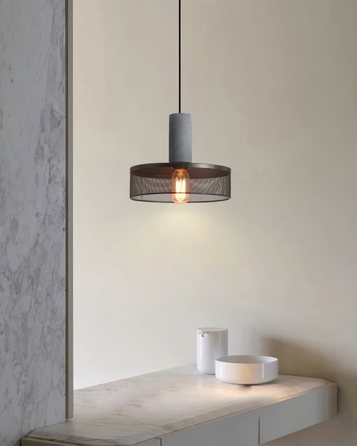 Lumeraine lampada a sospensione in Cemento Grigio