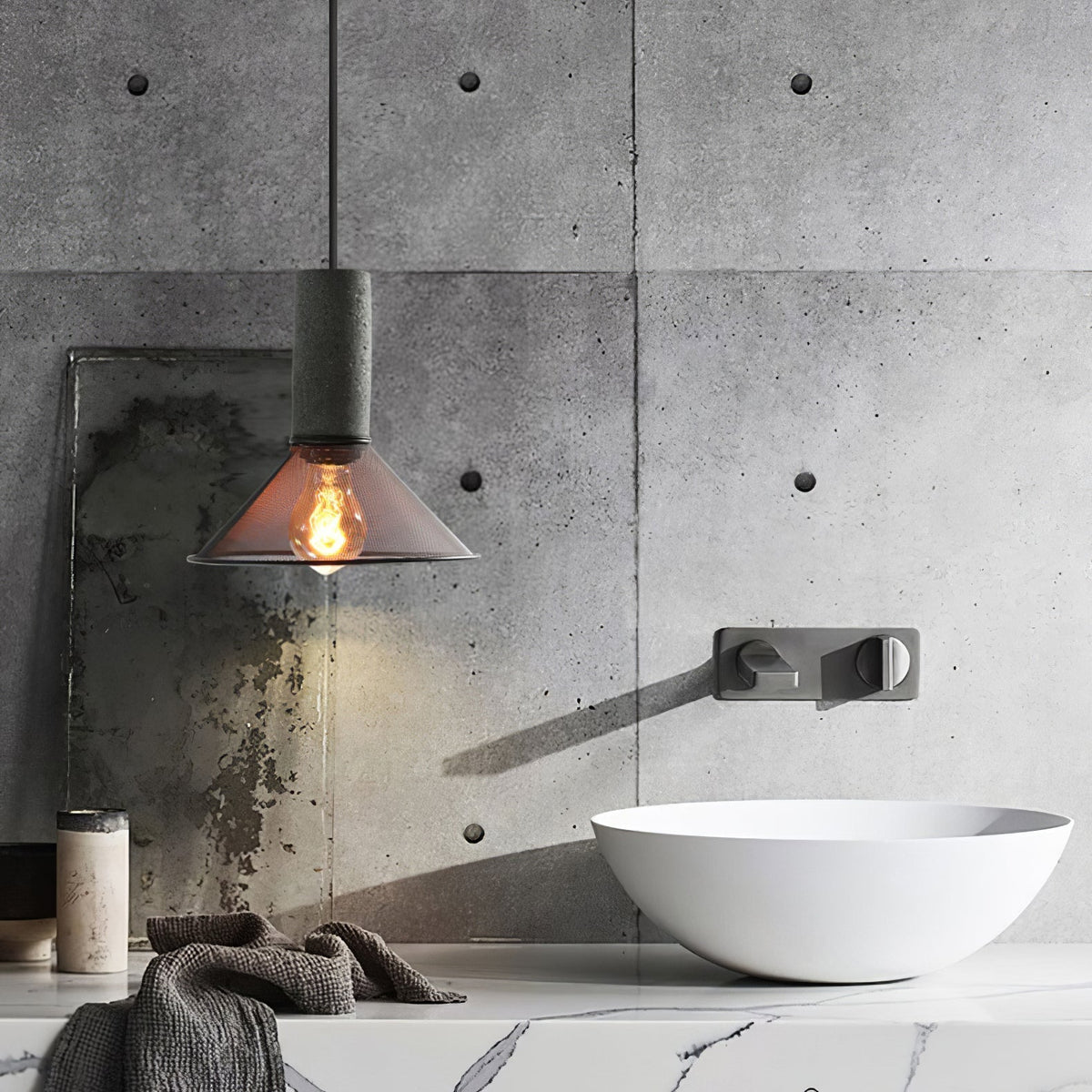 Lumeraine lampada a sospensione in Cemento Grigio