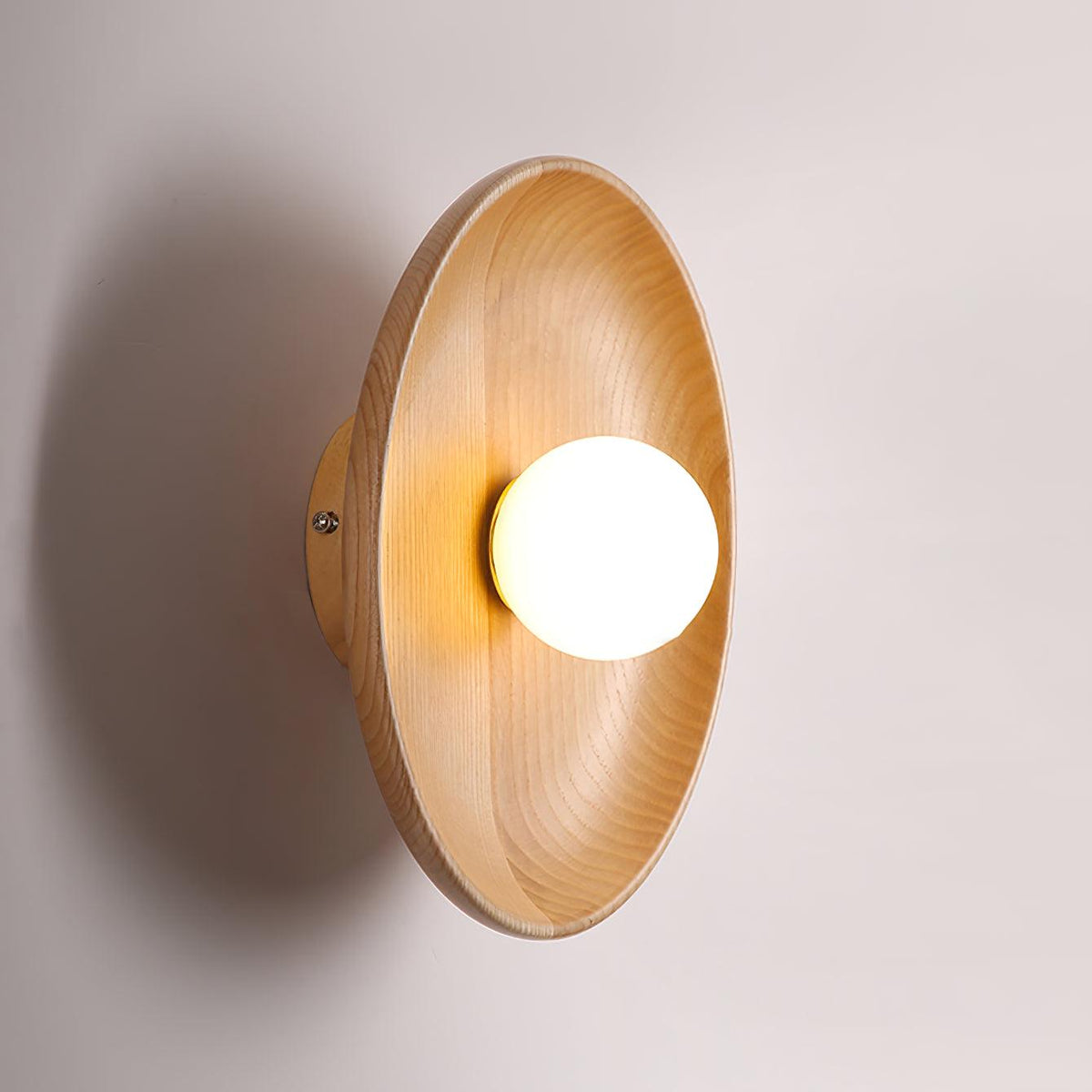 Sirixa lampada da parete in vetro e legno moderno minimalista