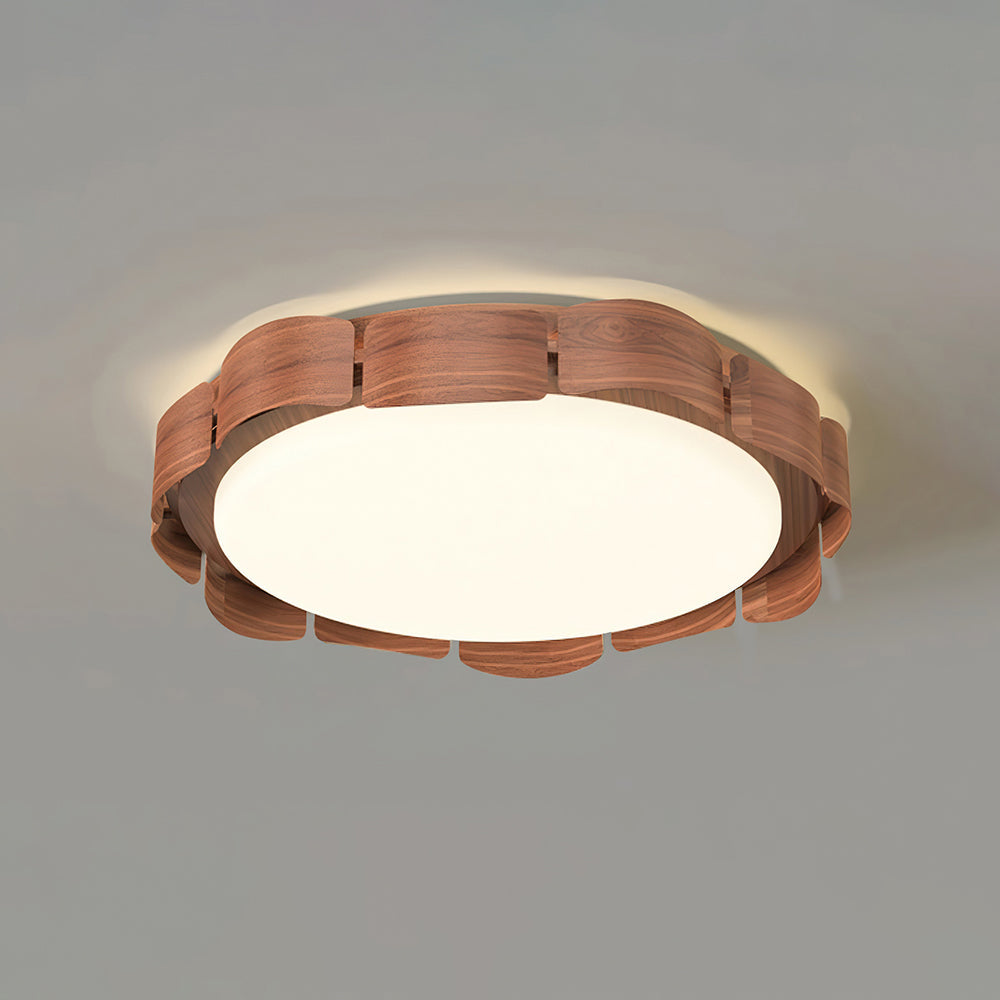 Ardura lampada da soffitto LED in legno di noce