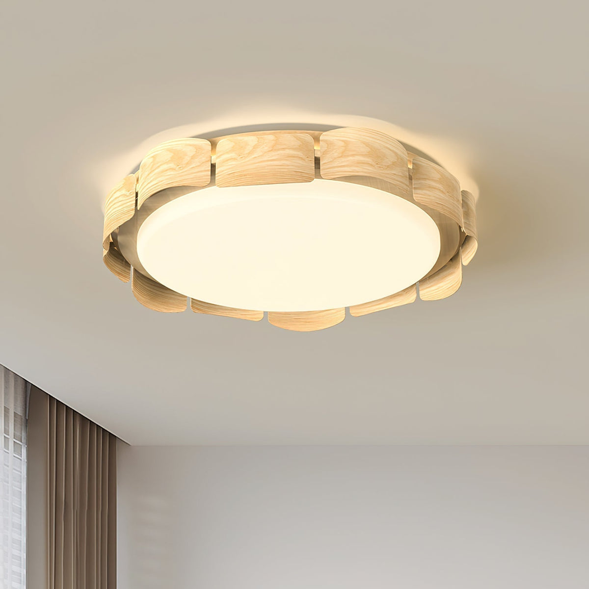 Ardura lampada da soffitto LED in legno di noce