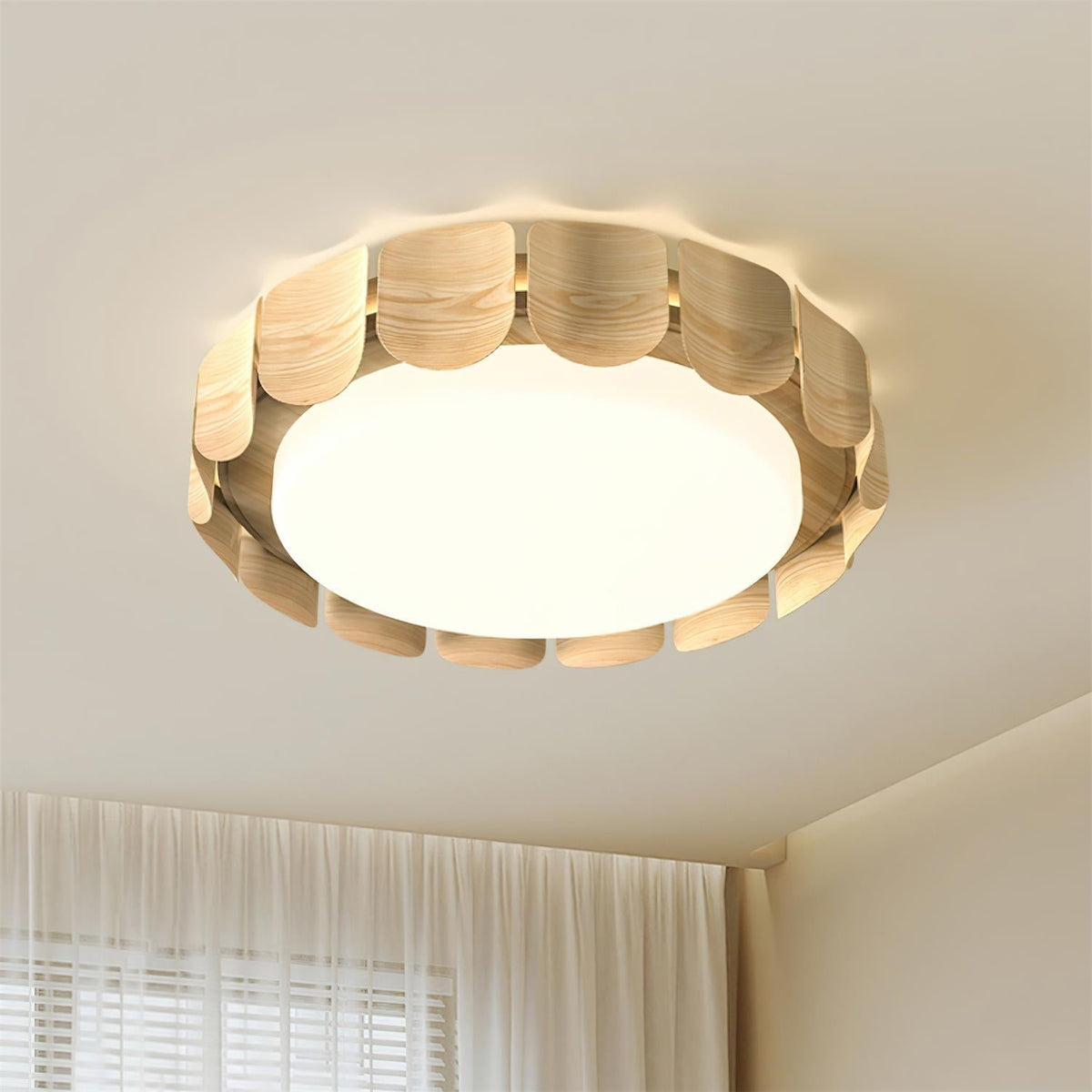 Ardura lampada da soffitto LED in legno di noce