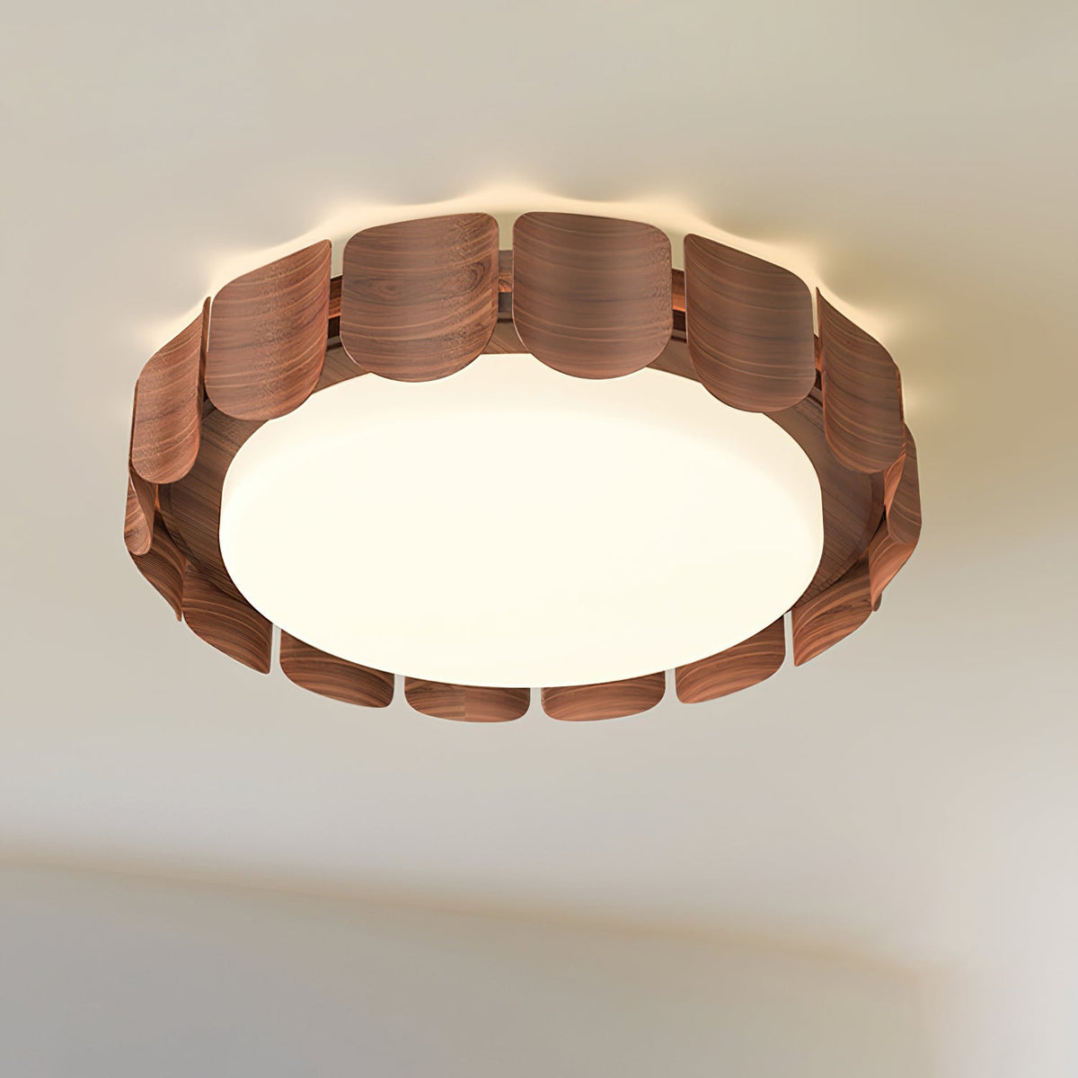 Ardura lampada da soffitto LED in legno di noce