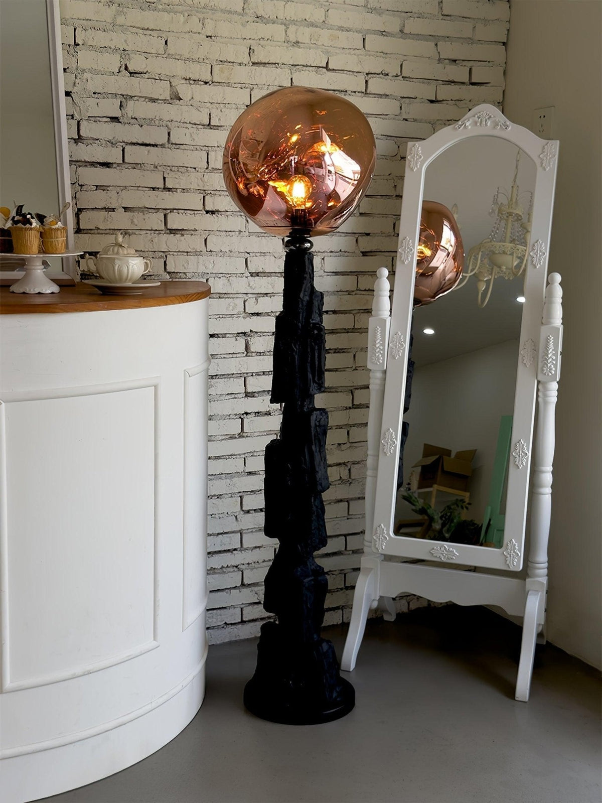 Ember lampada da terra in Acrilico