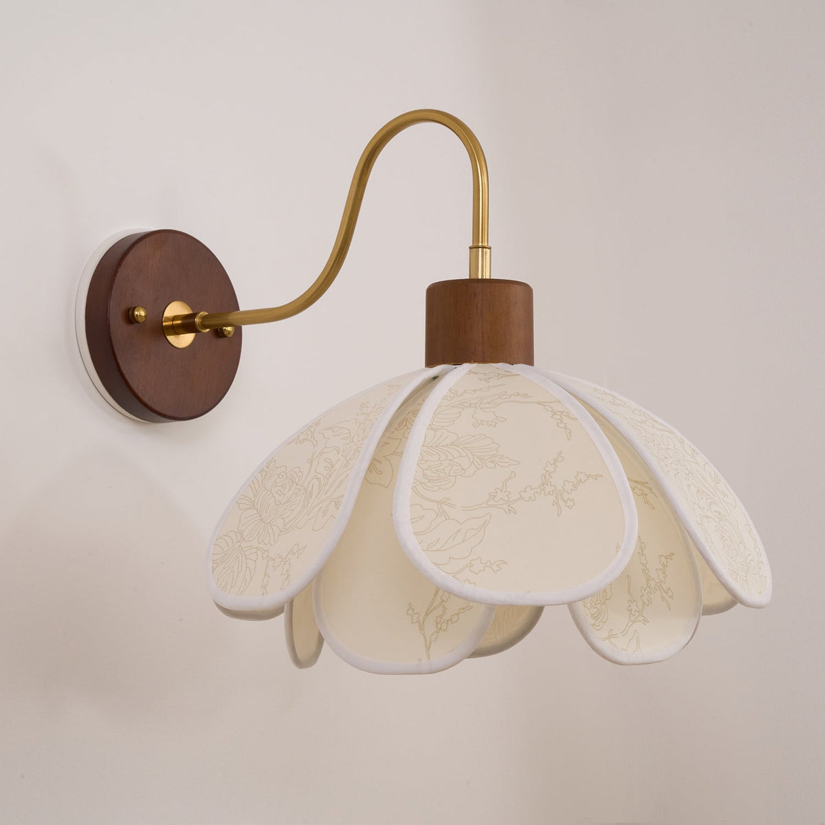 Florayne lampada da parete vintage in vetro Finito a fiore