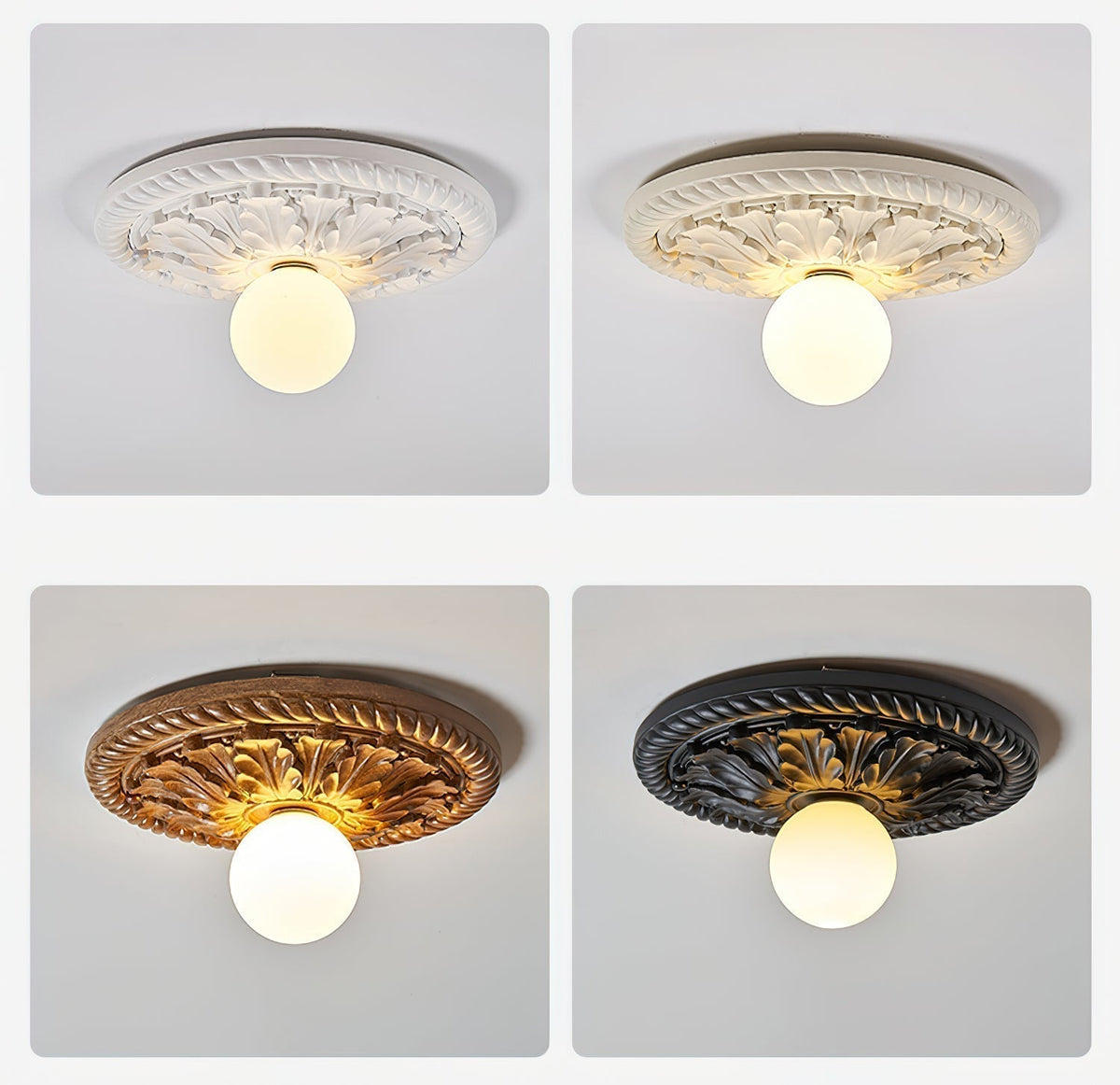 Sira plafoniera vintage Intagliata in legno