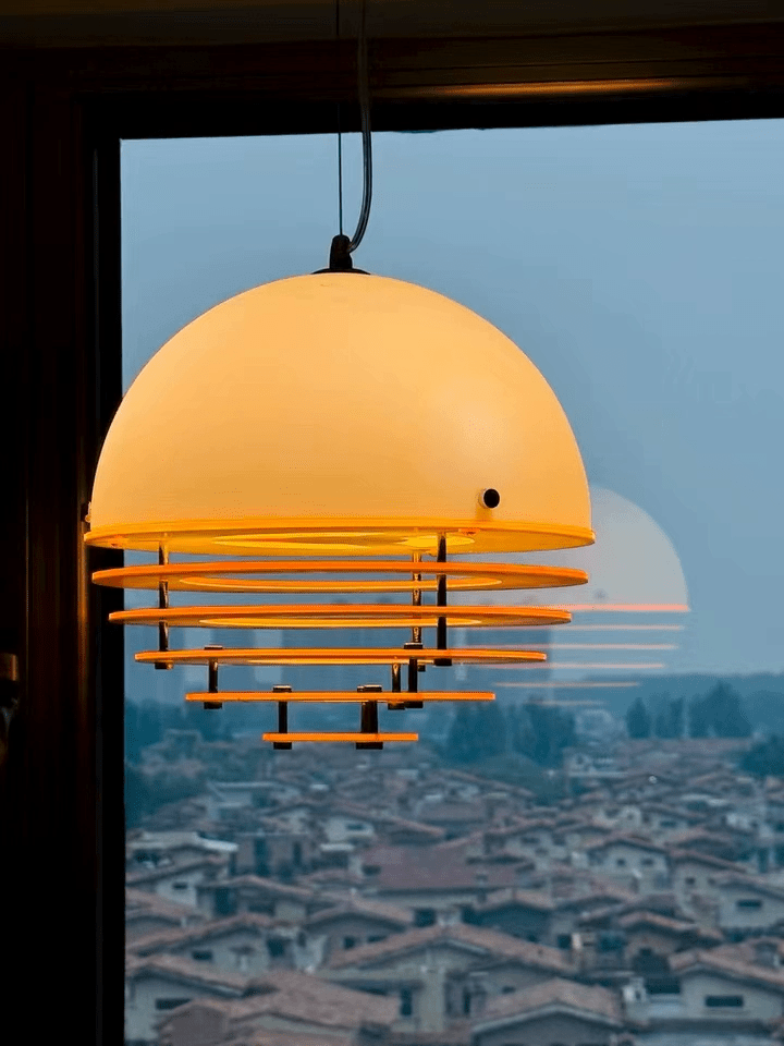 Esme lampada a sospensione arancione con strati