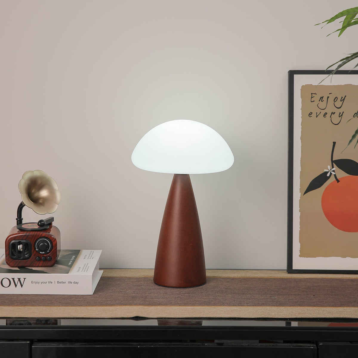 Ibisin lampada da tavolo contemporanea in legno