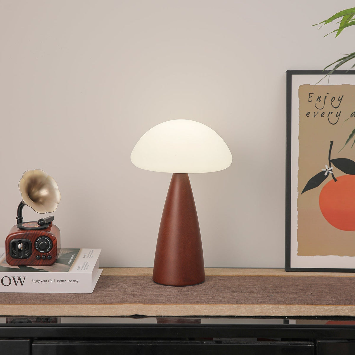 Ibisin lampada da tavolo contemporanea in legno