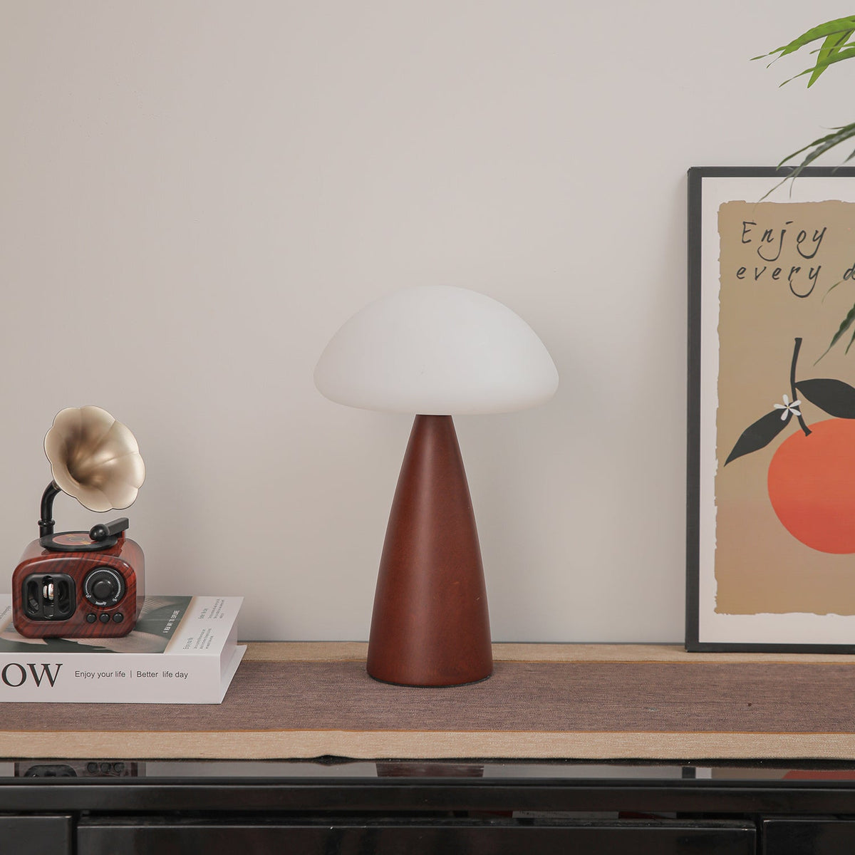 Ibisin lampada da tavolo contemporanea in legno
