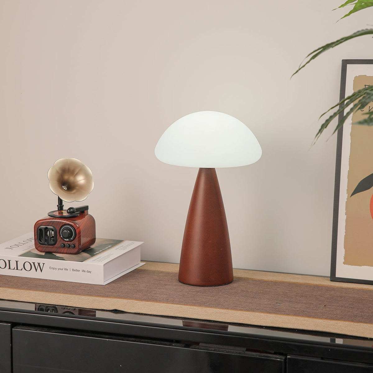 Ibisin lampada da tavolo contemporanea in legno