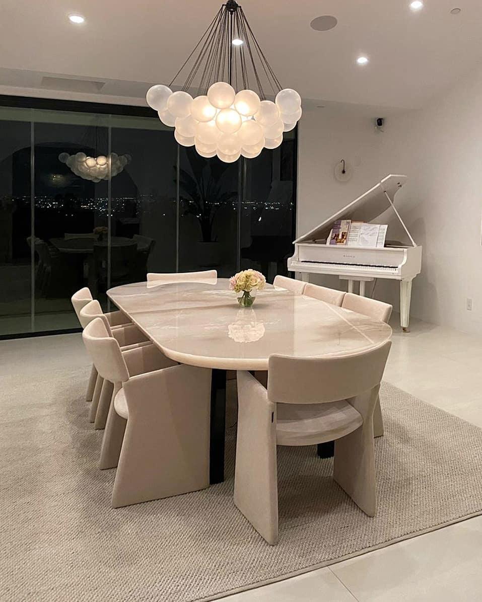 Lustra Lux Lampadario con Bolle in Vetro Satinato - Relic Pieces