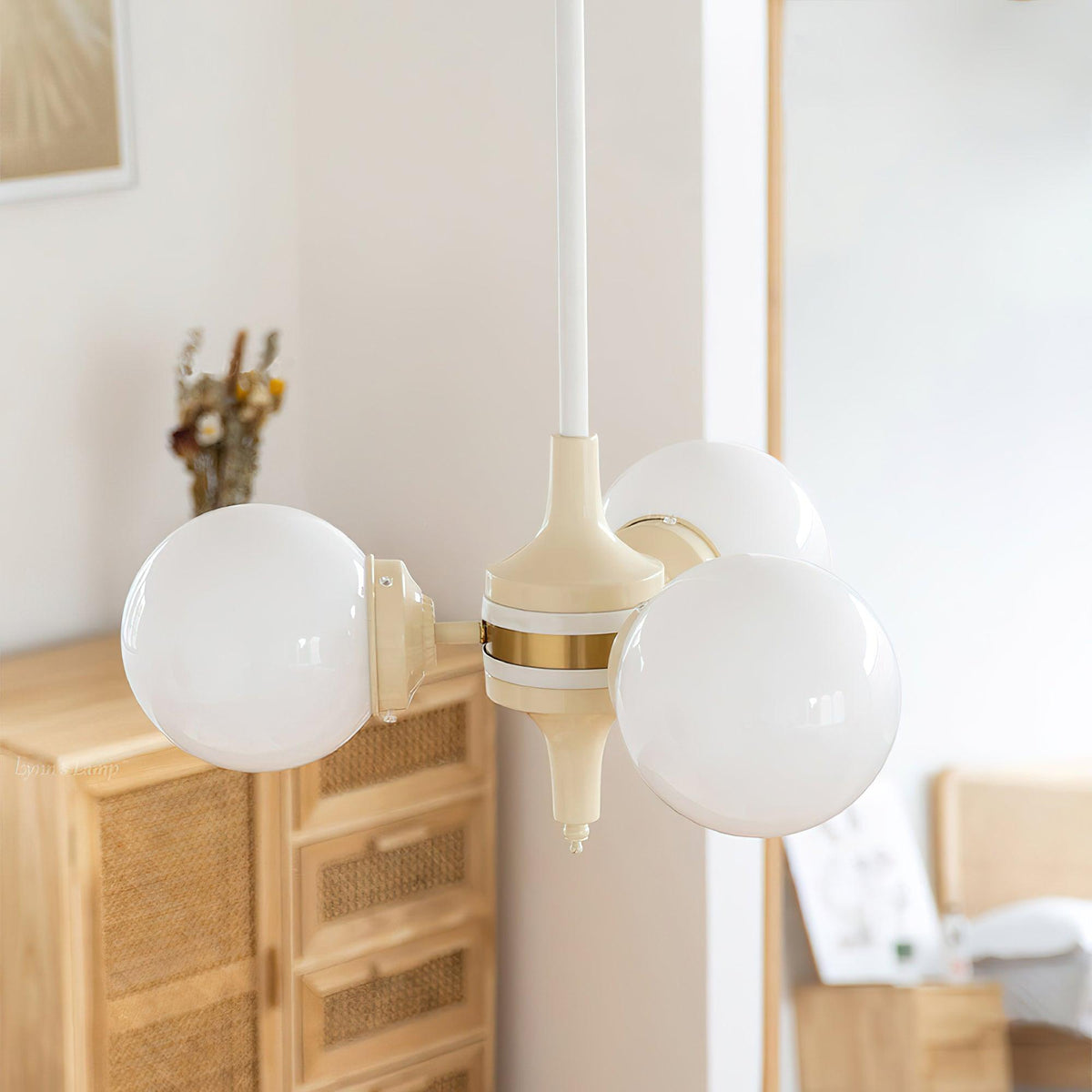 Elauian lampadario sfera Crema moderno