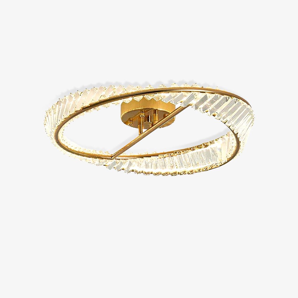 Elyaniella lampada da soffitto Anelli in cristallo Acciaio inox