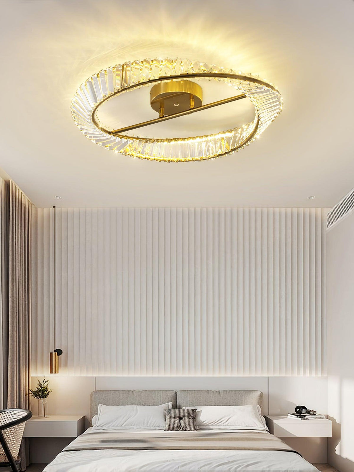Elyaniella lampada da soffitto Anelli in cristallo Acciaio inox