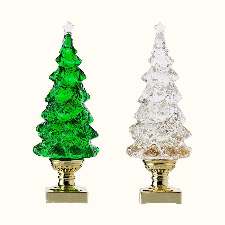 Lampada da tavolo a forma di albero di Natale in cristallo (batteria integrata)