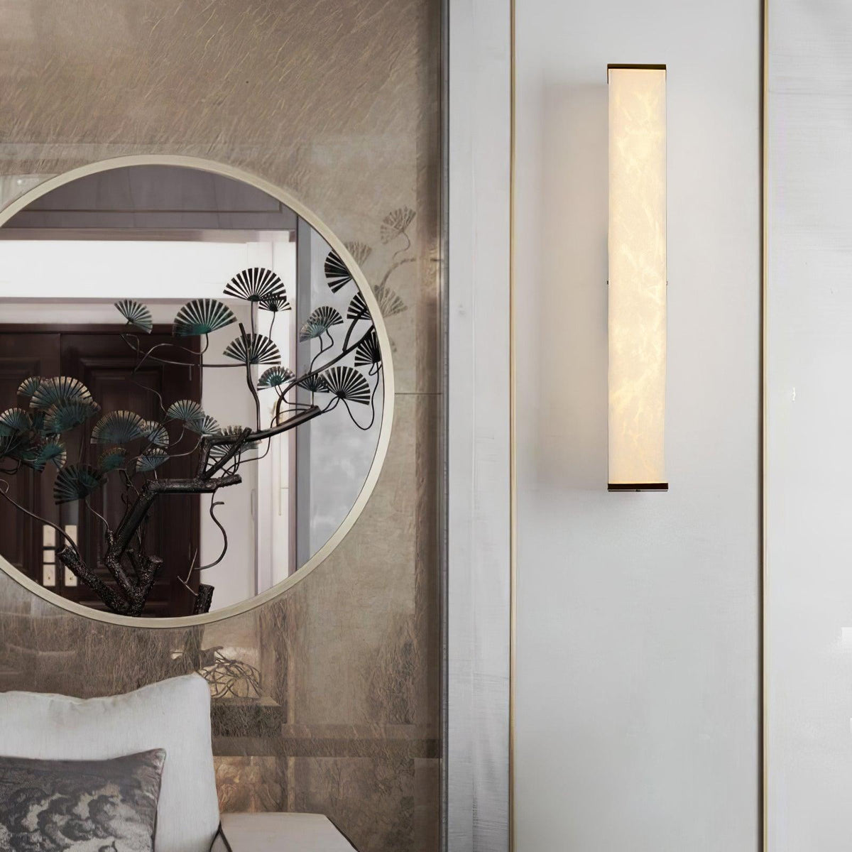 Vithaira Applique Ottone Alabastro Contemporanea - Relic Pieces