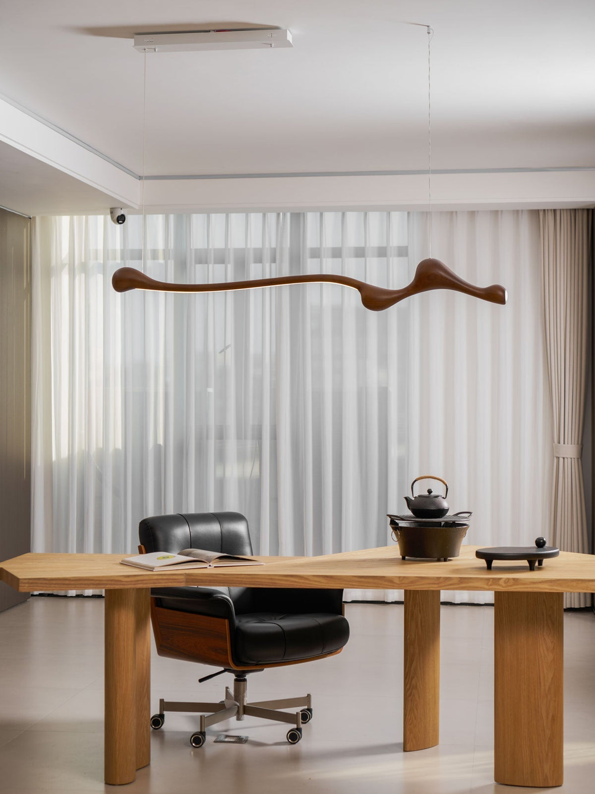 Alenor lampada a sospensione Retro in legno