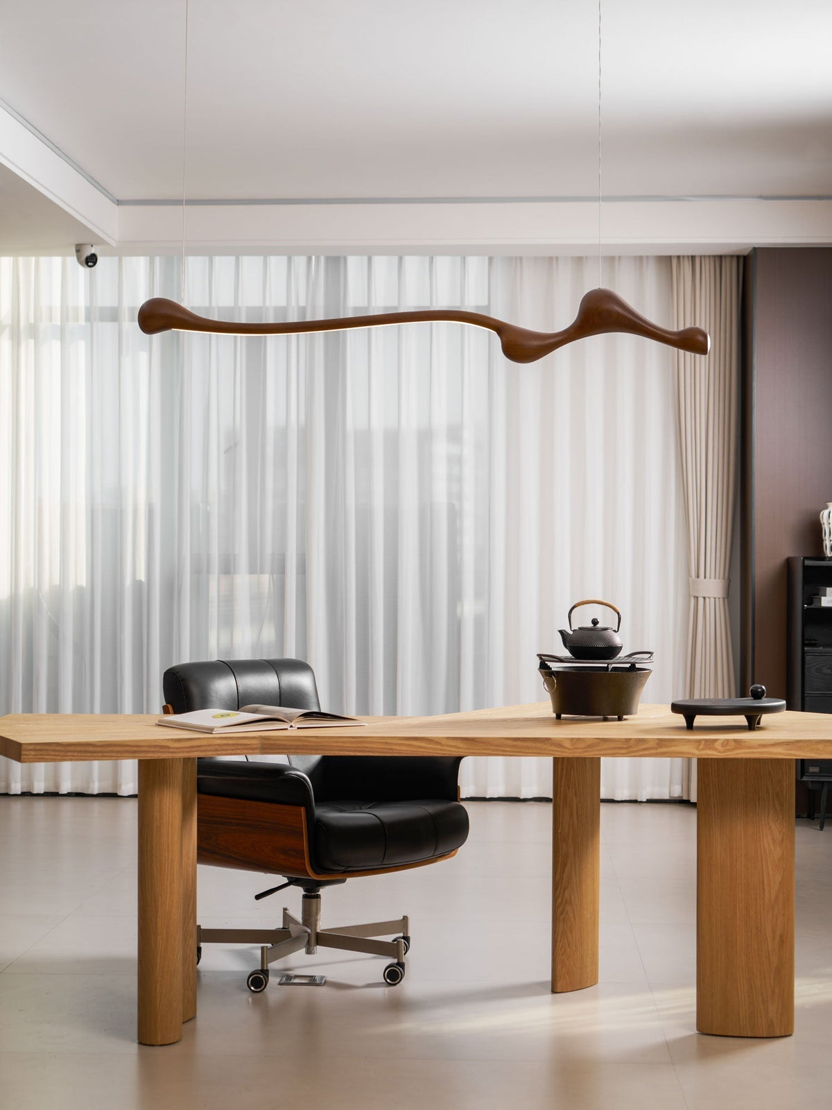 Alenor lampada a sospensione Retro in legno