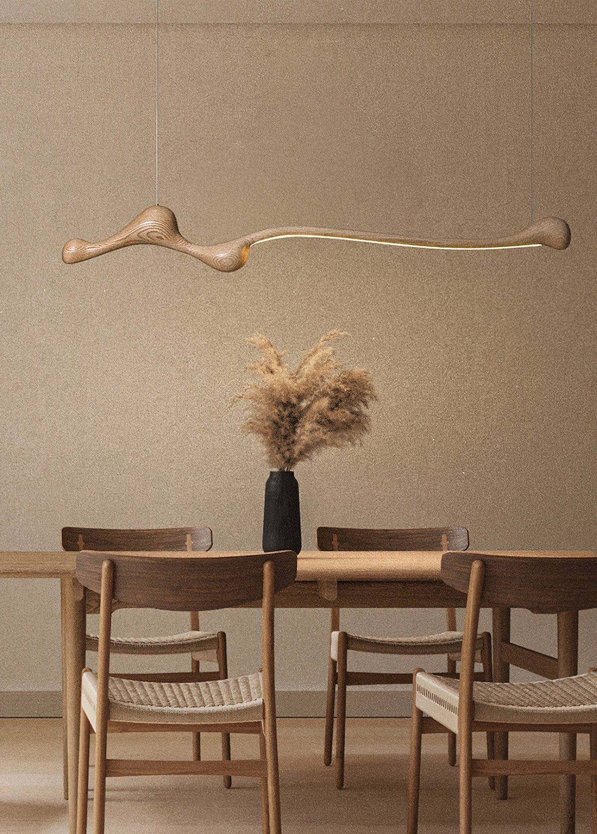 Alenor lampada a sospensione Retro in legno
