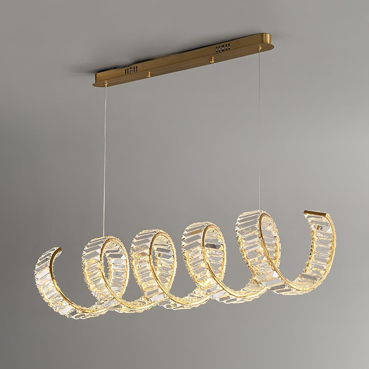 Luxielle lampadario Curvo LED Cristallo Lussuoso