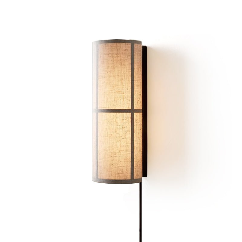 Seraniella lampada da parete Cilindrica in tessuto Art Nordic con spina