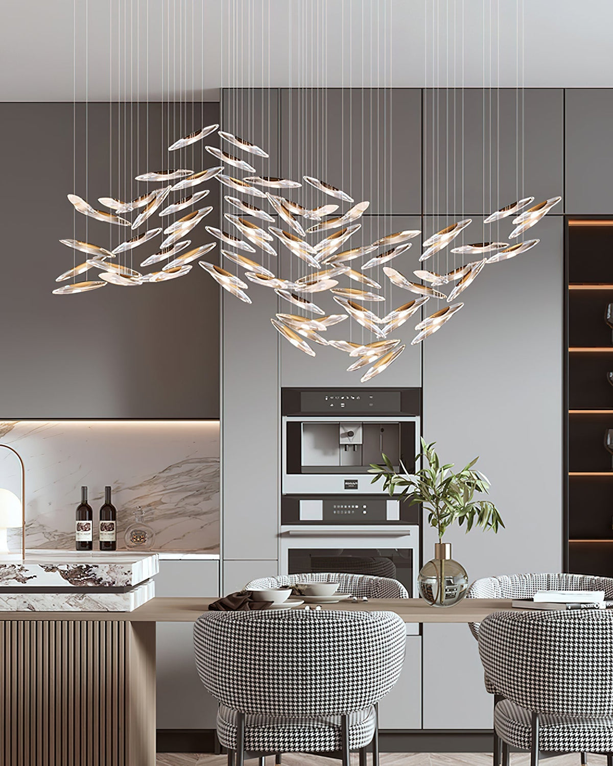 Hylor lampadario Luxury Moonlight Whispers in vetro