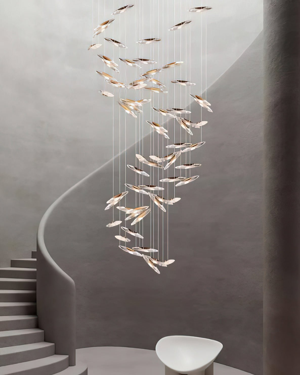Hylor lampadario Luxury Moonlight Whispers in vetro