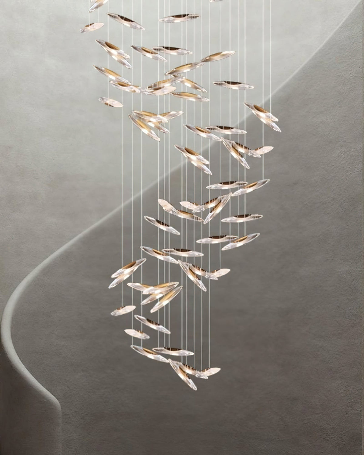 Hylor lampadario Luxury Moonlight Whispers in vetro