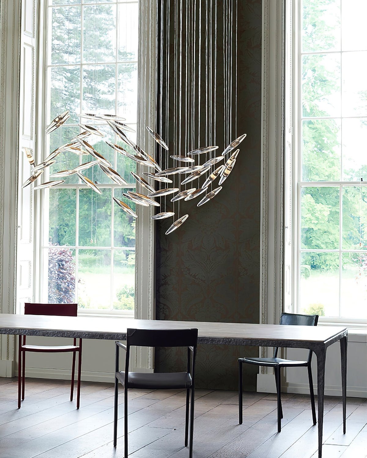 Hylor lampadario Luxury Moonlight Whispers in vetro