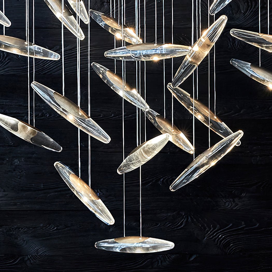 Hylor lampadario Luxury Moonlight Whispers in vetro