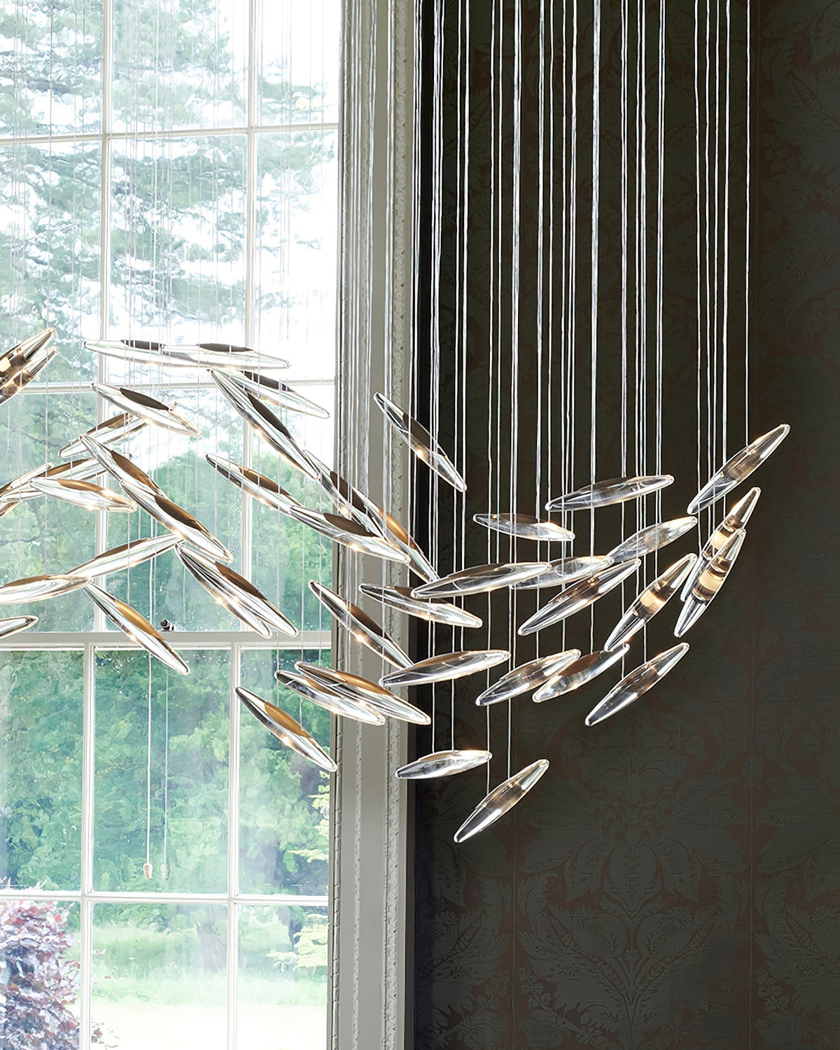 Hylor lampadario Luxury Moonlight Whispers in vetro