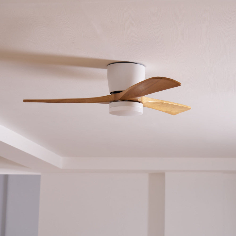 Elena Ventilatore da soffitto con luce in legno moderno