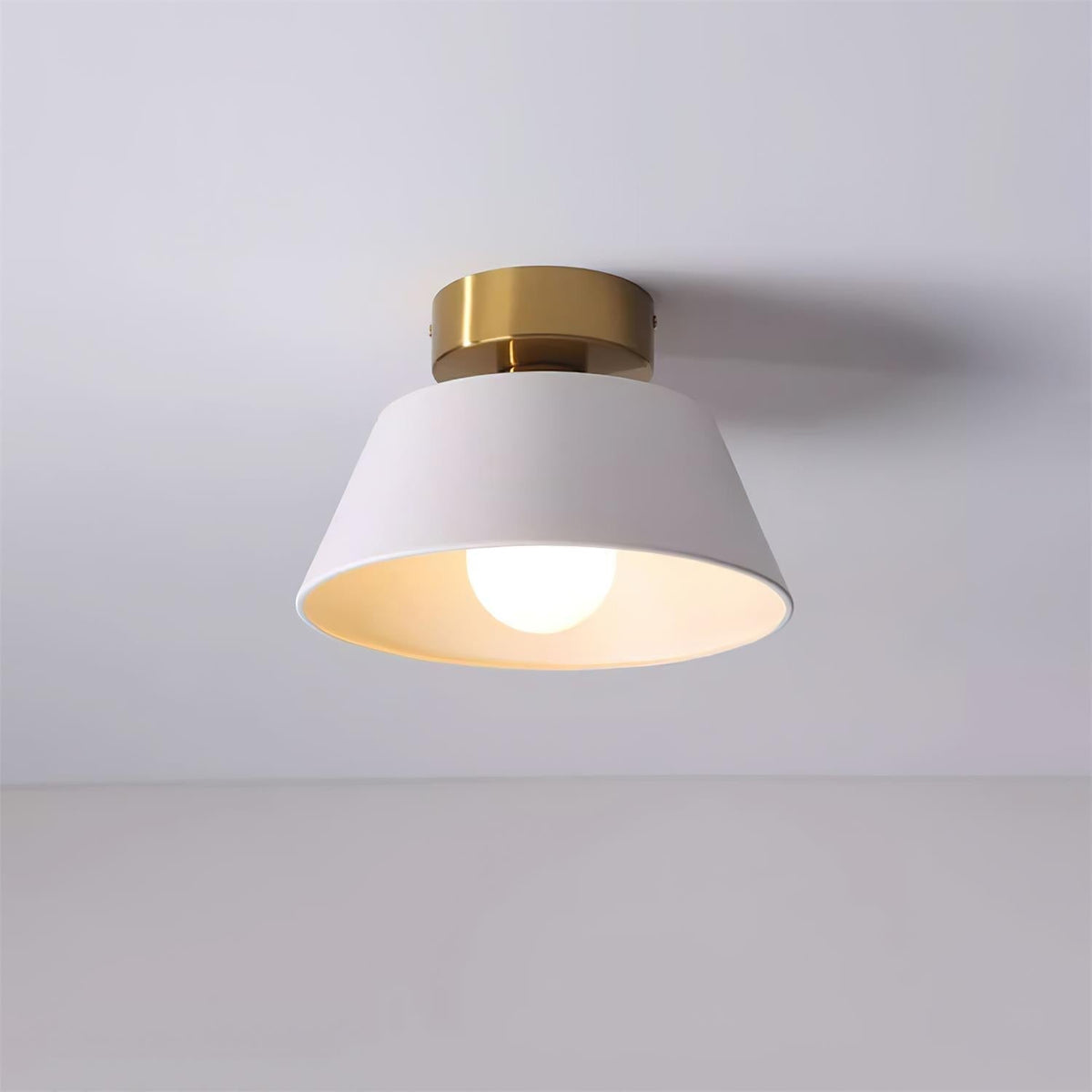 Lampada da soffitto plafoniera moderna minimalista con rosone in metallo