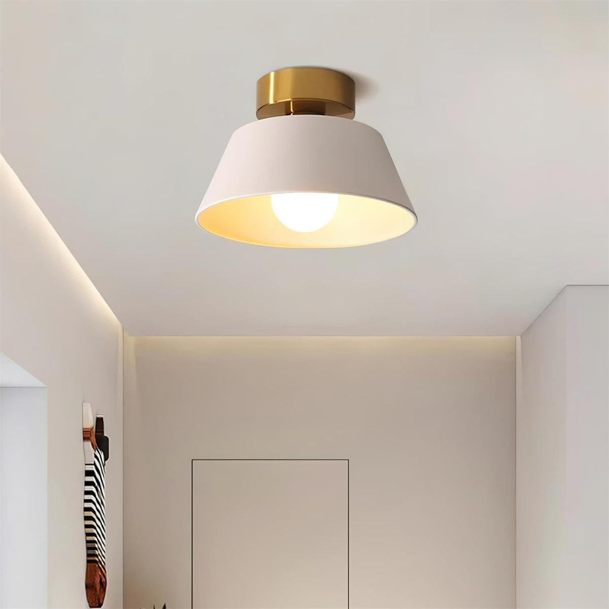 Lampada da soffitto plafoniera moderna minimalista con rosone in metallo