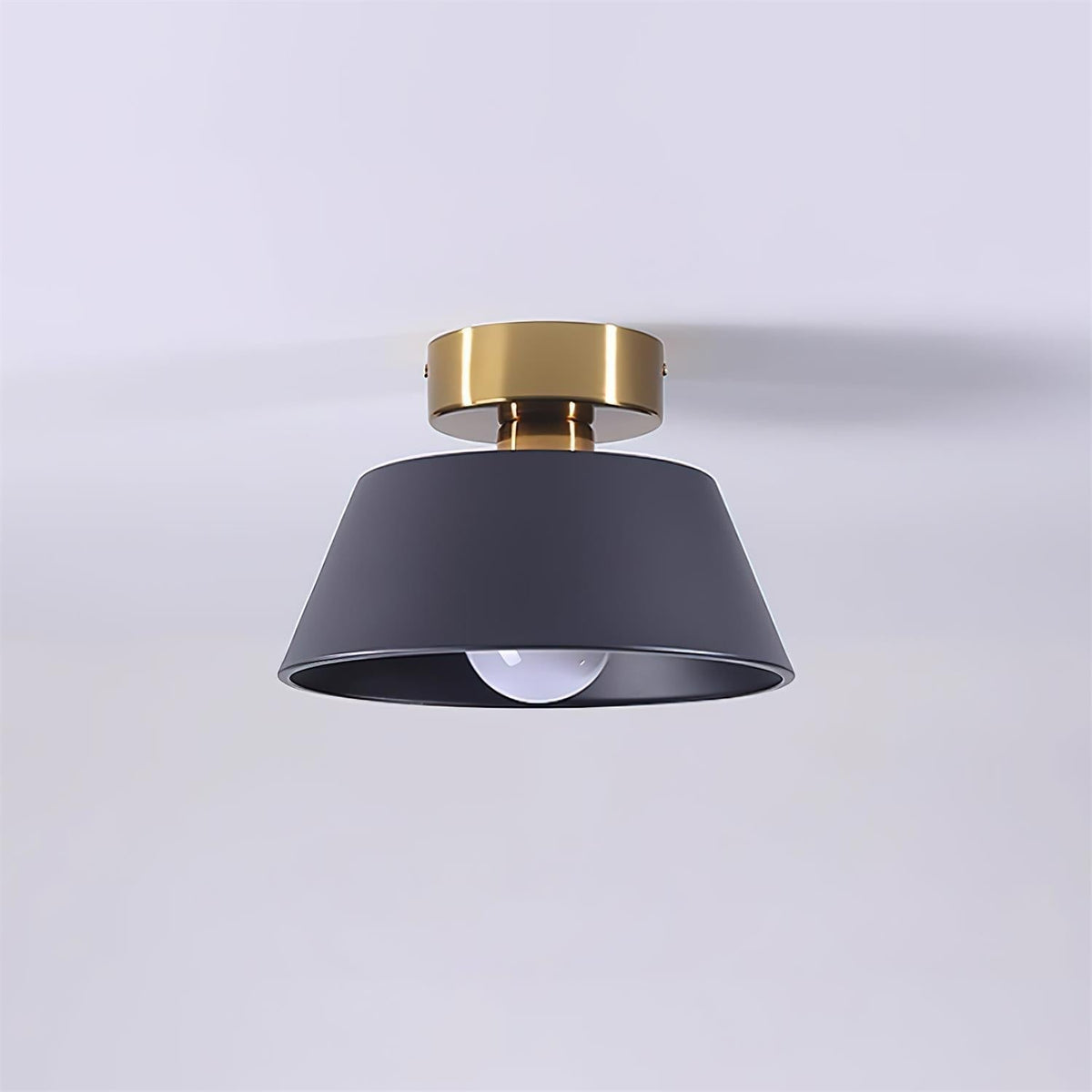 Lampada da soffitto plafoniera moderna minimalista con rosone in metallo