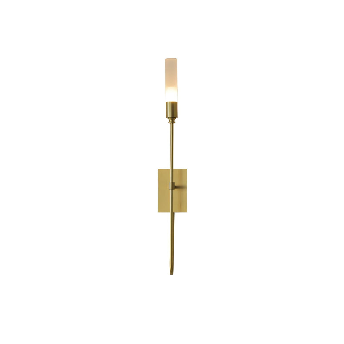 Lustra Applique Due Asti Ottone Tubi Smerigliati - Relic Pieces
