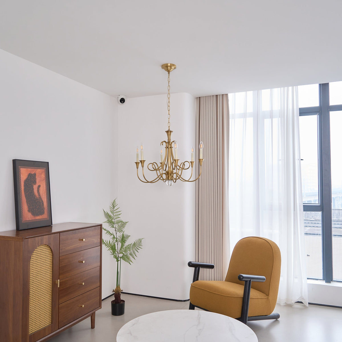 Efra lampadario ottone Double Twist Candelabra Cristallo