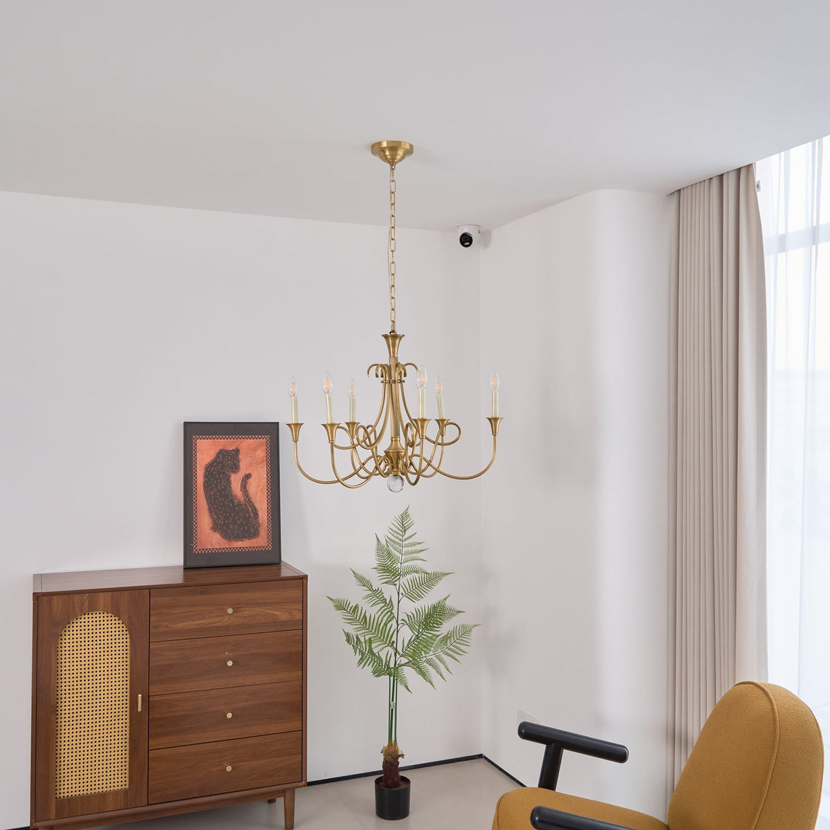 Efra lampadario ottone Double Twist Candelabra Cristallo