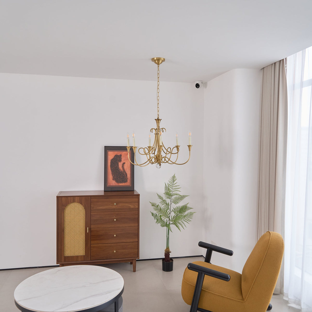 Efra lampadario ottone Double Twist Candelabra Cristallo