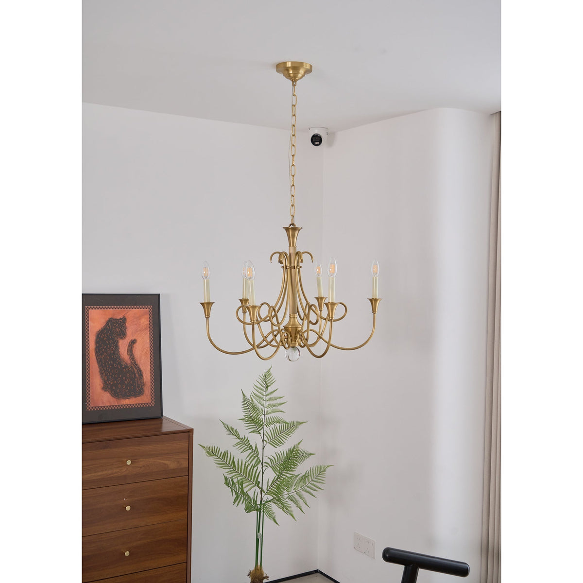 Efra lampadario ottone Double Twist Candelabra Cristallo