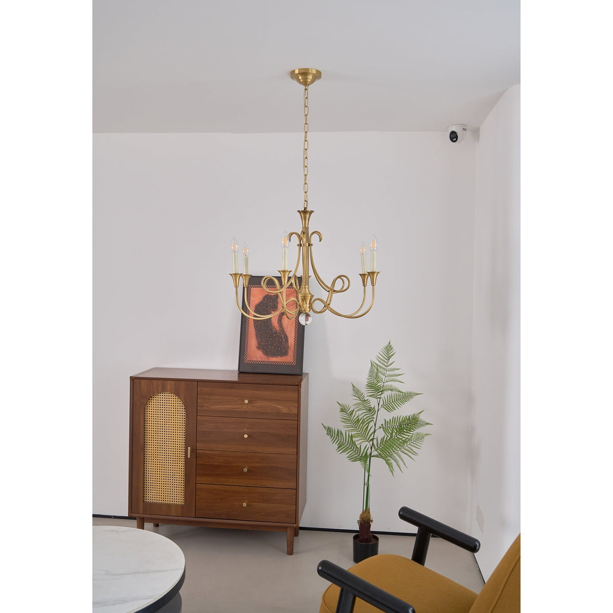 Efra lampadario ottone Double Twist Candelabra Cristallo