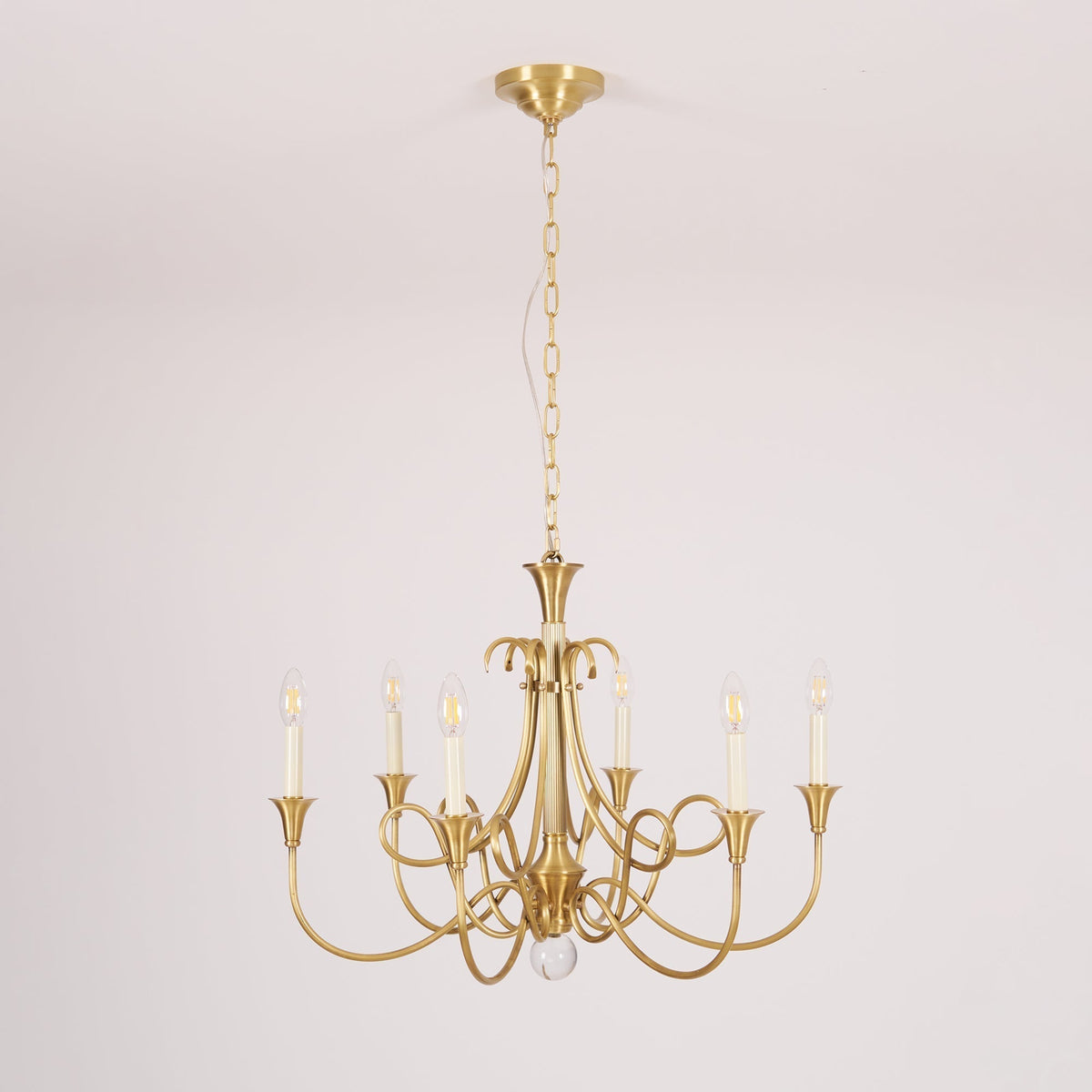 Efra lampadario ottone Double Twist Candelabra Cristallo