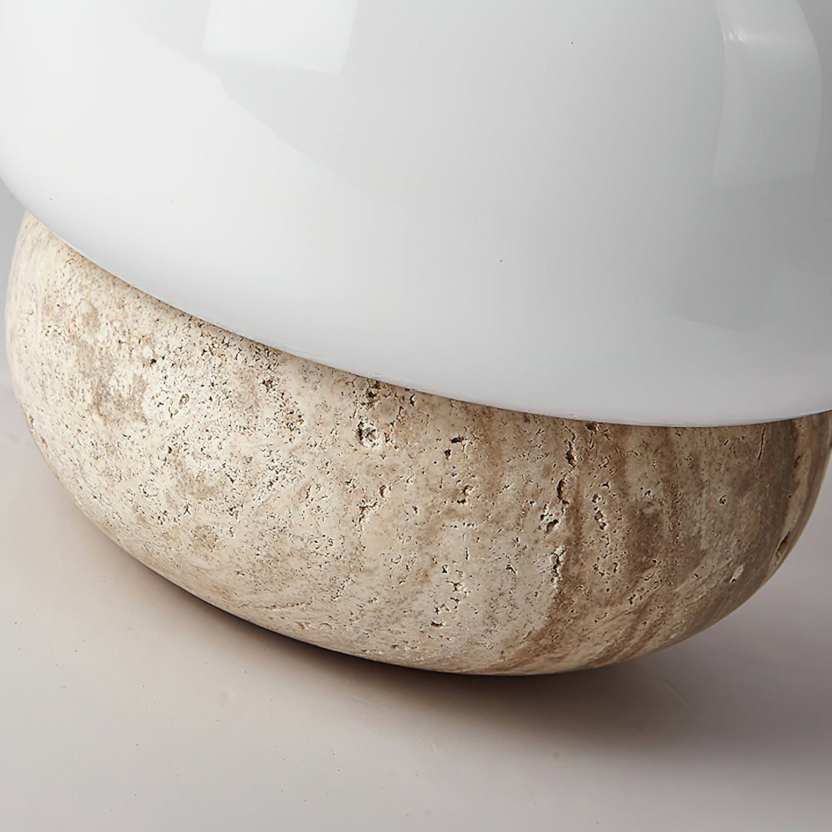 Eldoreth Dome Base travertino lampada da tavolo