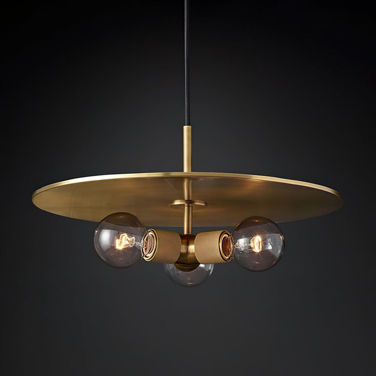 Lampada a sospensione in ottone, design minimalista per sala da pranzo o cucina in metallo