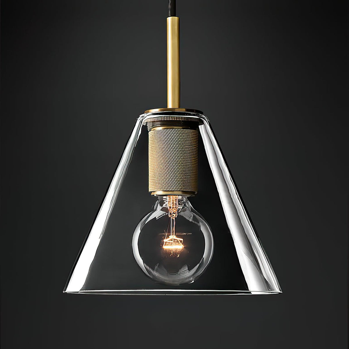 Lampada a sospensione in ottone, design minimalista per sala da pranzo o cucina in metallo