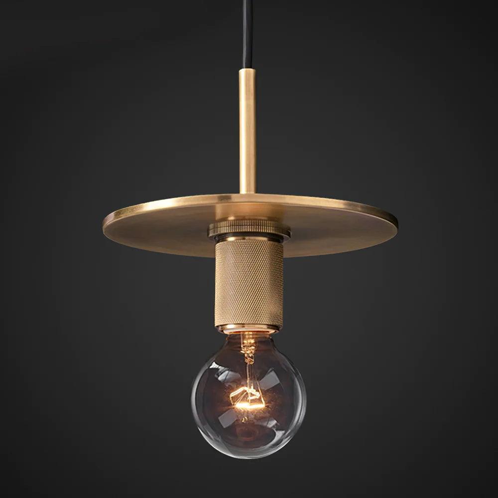 Lampada a sospensione in ottone, design minimalista per sala da pranzo o cucina in metallo