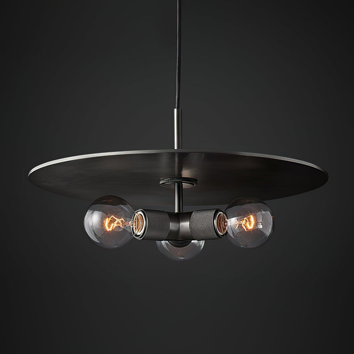 Lampada a sospensione in ottone, design minimalista per sala da pranzo o cucina in metallo